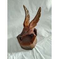 Teak wood ashtray with ruda bird model