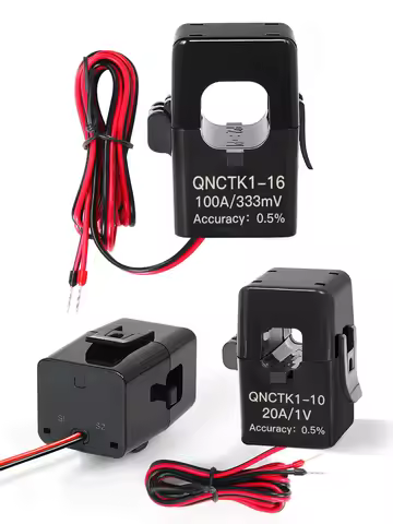 QNCTK1-16 100A 333mV 150A 1V QNCTK1-10 50A 333mV 30A 1V Split core current transformer sensor clamp 