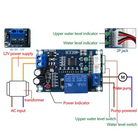 AC/DC 12V XH-M203 water level controller automatic water level controller water level switch level w
