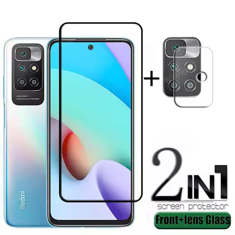 2-in-1 For Xiaomi Redmi 10 2022 Glass For Redmi 10 2022 Tempered Glass HD 9H Full Screen Protector F