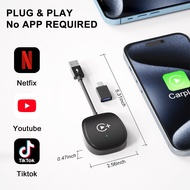 ANYTROX อะแดปเตอร์วิดีโอไร้สาย CarPlay รองรับระบบ iOS/Android รองรับการรับชม YouTube/Netflix/tiktok