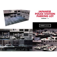 1/64 Japanese Police Station Parking Lot Diorama