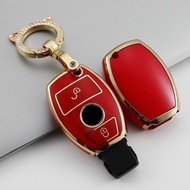 TPU Car Remote Key Case Cover Shell Fob for Mercedes Benz Class GLK GLA GLR W204 W210 W176 Keychain 