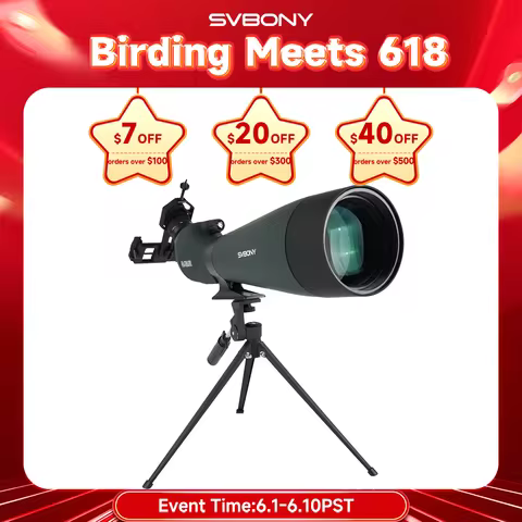 Svbony SV28A Spotting Scopes 25-75x100/20-60x80 FMC Perfect for Beginners in Archery, for Wildlife W