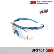 3M SF3701 แว่นตานิรภัยครอบแว่นตา SecureFit 3700 Series SF3701ASGAF-BLU Alternate Fit Blue Scotchgard