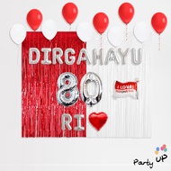 [PACKAGE] INDONESIAN INDEPENDENCE PARTY DECORATION AUGUST 17 / RI BIRTHDAY BALLOONS