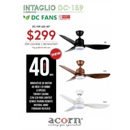 Acorn 40 inch Intaglio DC-159 LED Remote Ceiling Fan