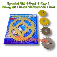 Suzuki Belang 150/RG Sport 110/RGV 120/Best/RC 80 100 110 (428) Sprocket Gold Spocket Spoket Depan Belakang Front &amp; Rear