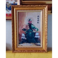 Guan Yu Photo Frame External Size 18x24 Inches Gold Wood Pattern 2.5 + 1 Inch Cotton Clear Glass Pic