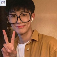 Myopia Glasses Plain Glasses Big Face Glasses Black Big Frame Glasses Men Trendy Filter Blue Light K