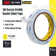 3M 9448A Double Sided Tissue Tape Strong Adhesive Easy Tear Removable Original 3M 5Meter Thin Gam Do
