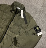 STONE ISLAND GARMENT DYED CRINKLE REPS NY DOWN FEATHER FILL BOMBER HOODED PARKA JACKET STONEISLAND R