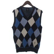 WHEIR Vest Knit dark Navy argyle Direct from Japan Secondhand
