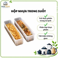 WIN HOME Transparent Plastic Food Storage Box – Neat Storage Box for Food, Noodles, Pasta, Spaghetti