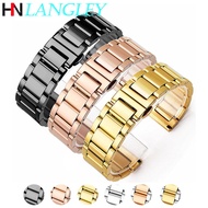 21mm 23mm Watch Band for Montblanc Watch Solid Stainless Steel Strap Polished 16mm 18mm 20mm 22mm 24