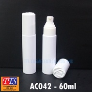 60ml Rose Cap White Plastic Lotion Refillable Cosmetic Bottle Botol Kosmetik - AC042-60ml