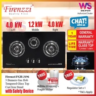 FIRENZZI FGH-3196 3 Burner GAS HOB