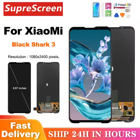 AMOLED For Xiaomi Black Shark 3 KLE-H0 KLE-A0 LCD Display Screen with Touch Screen Digitizer For Bla
