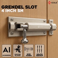 Large Slot Latch for Round Doors, 6 Jumbo Doors SN Nicole/ 4 InchBolt
