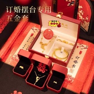 Fake Hardware Set Jewelry Wedding Use Simulation Engagement Table Fake Three Gold One Set Wedding Fa