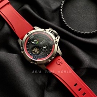 [Original] Alexandre Christie AC 6295 MPRTPBARE Automatic Men Watch with Titanium Case and Red Silicone Strap