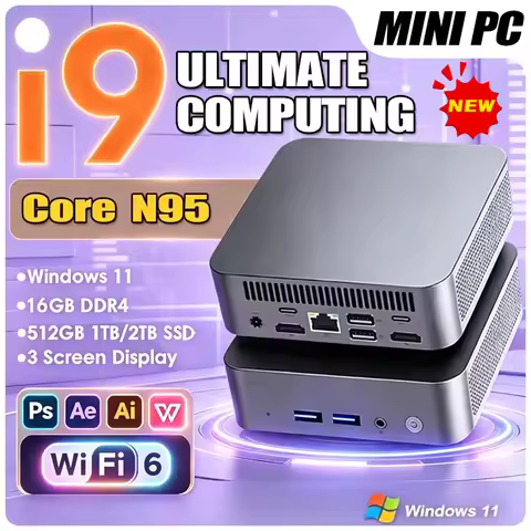 2026 Windows 11 I9 Mini PC Intel Core N95 Intel I3 6100 Mini PC Computer SSD M.2 1TB 2TB RAM 16GB Wi