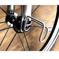 Aceoffix 6g Titanium Ti Folding Bike E Type for brompton Front Fork Hook Accessories Ultralight No Mudguard