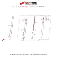Front Shock Absorber - Front Fork (F7-C) HONDA Super Dream (C100 M1-M4-M6) Parts Catalogue