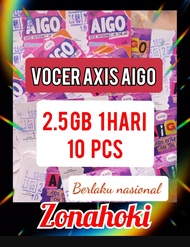 VOUCHER AXIS AIGO MURAH 2.5 GB 1 HARI ISI 10 PCS BERLAKU NASIONAL
