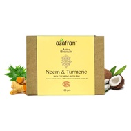 Azafran Neem & Turmeric Skin Clearing Bath Bar, Organic Natural Soap Bar for Oily, Acne-Prone & Sens