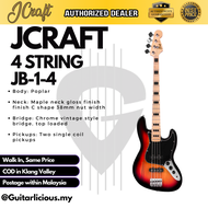 JCRAFT 4 String Jazz Bass Electric Guitar ( JCraft / JB14 / JB-1-4 )