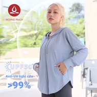MOVING PEACH Women UV Protection Jacket Running Fitness Anti-UV Fabric Full-Zip Hoodies BSA
