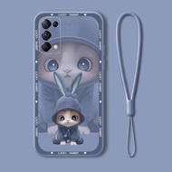 for Casing oppo f1s f5 f7 f9 f9pro f11 f11pro f15 f17 f19 f19s pro pro+ phone case cellphone soft shell shockproof new design aesthetic with strap lanyard women 4g 5g lucky