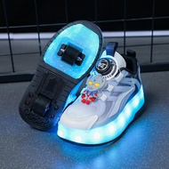 [Roller Skates]Rampage Light Shoes Fashion Kids Wheel Shoes Night Walking Sports Shoes Boys And Girl