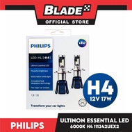 Philips LED H4 Ultinon Essential Led 6000K 12V 17W Powerful Brightness (11342UEX2)