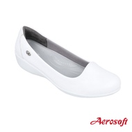 Aerosoft รองเท้าพยาบาล รองเท้าหนัง รุ่น CW3133 (Healthy C1)สีขาว / สีดำ