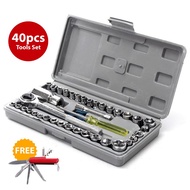 40pcs Wrench Set Socket Set Toolbox Spanner Set Box tool set spanar automotive Spanner Wrench Tool Set Set Spanar Motor