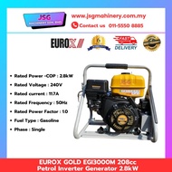 EUROX GOLD EGI3000M 208CC Gasoline Inverter Generator 2.8kW Portable Silent Power Generator