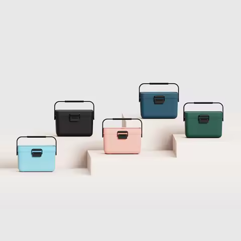 3.8L Cool Box Picnic Food Fresh Ice Chest Cooler Portable Pu Insulated Cooler Box Car Outdoor Campin