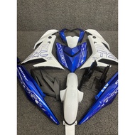 Y15 V2 VELOZI Body Cover Set Sticker Siap Tanam Aerox Biru Putih