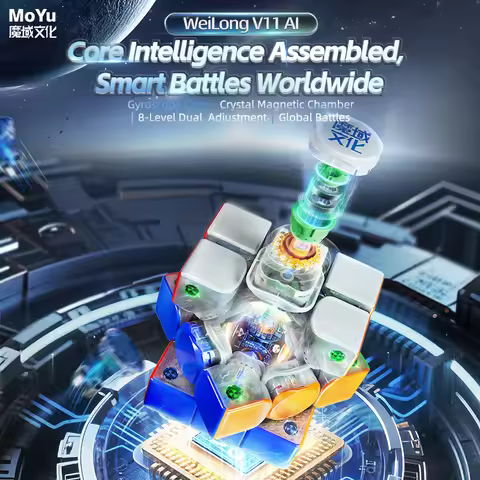 MoYu WeiLong AI WRM V11 Al 3X3 MagLev Gyroscope Core Magic Cloth Magic Cube Puzzle Toys Gift Cubo Ma