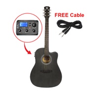 TECHNO (DM-41EQ) 41 Inch EQ Acoustic Guitar Cutaway + Accessories Set | Gitar Akustik Murah 吉他配件
