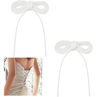 AHANDMAKER 2 Bundle 78.7 Inci Tali Belakang Wanita untuk Gaun Pengantin, 0.2 Inci Putih Boleh Laras 