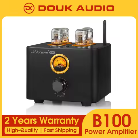 Douk Audio B100 Vacuum Tube Integrated Amp Bluetooth 5.0 Receiver Coaxial / Optical Power Amp USB DA