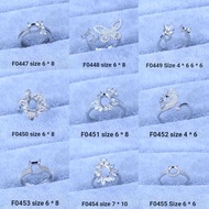 ,,, Huazi k9 Diamond Holder Ring Holder Empty Holder Open Female Finger Bare Inlaid Gem Jade Oval Eg