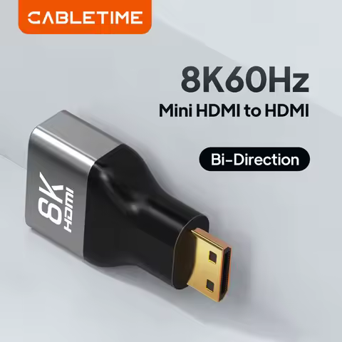 CABLETIME 8K MINI HDMI Adapter Mini Micro HDMI To HDMI Adapter 4K 120Hz/144Hz Male To Female Convert