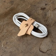 彈性有餘束線器 收線器 捲線器 束線帶 線收納 植鞣革 真皮