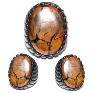 Cincin Batu Akik Natural Sisik Naga Enrekang LImited