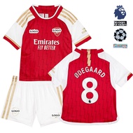 Arsenal Home Kit 23/24 Kids Kit Football Jersey Custom Name 2023 2024 Soccer Team Shirt