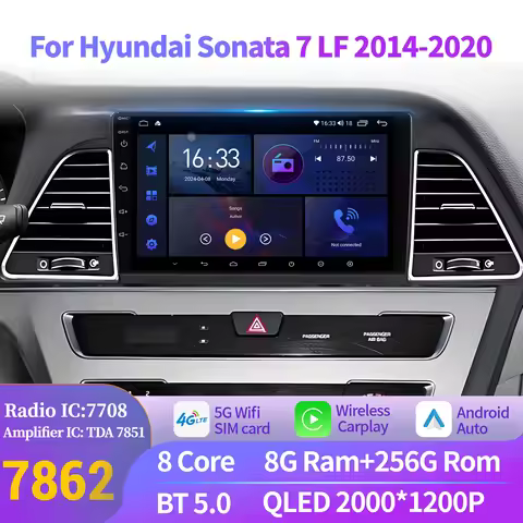 For Hyundai Sonata 7 LF 2014-2020 Car Radio Multimedia Android 14 Wireless BT CarPlay Navigation 786